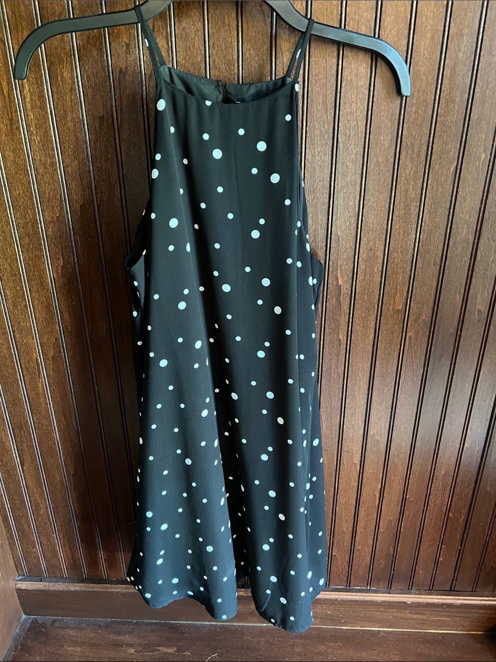Forever 21 Black Dress with White Polka Dots